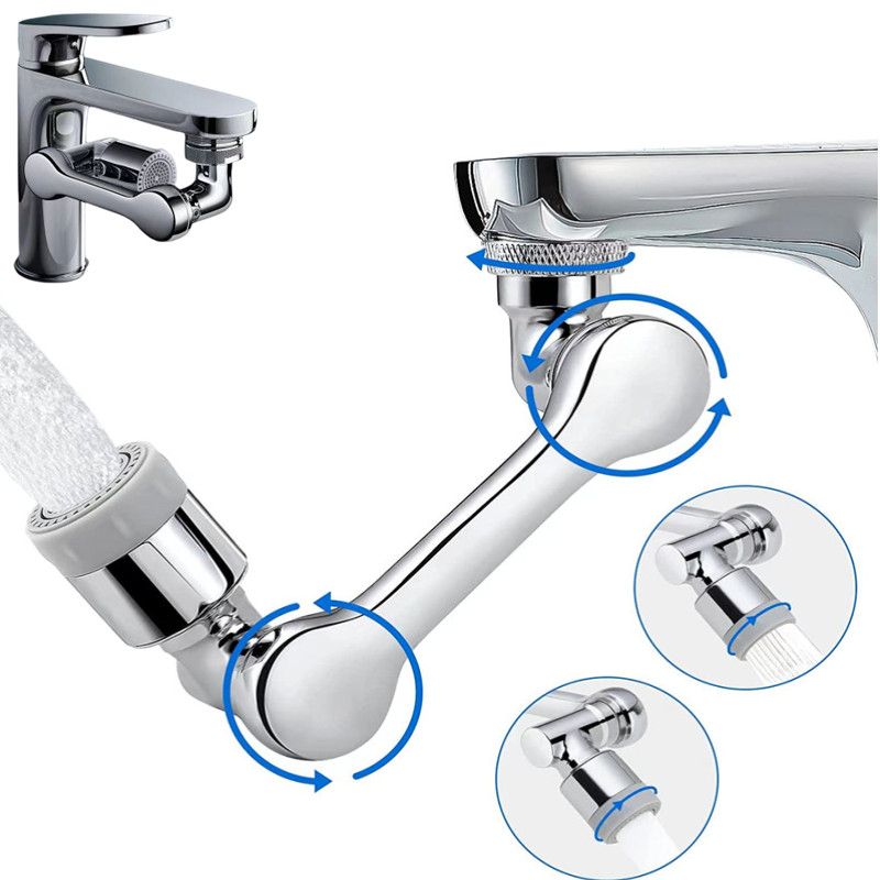 Home Bar Sink - 1080 ° 回転蛇口スプレーヘッド 22/24 ミリメートルアダプター蛇口エクステンダーエアレータースプラッシュバブラーノズルキッチンタップ洗面台ロボットアーム