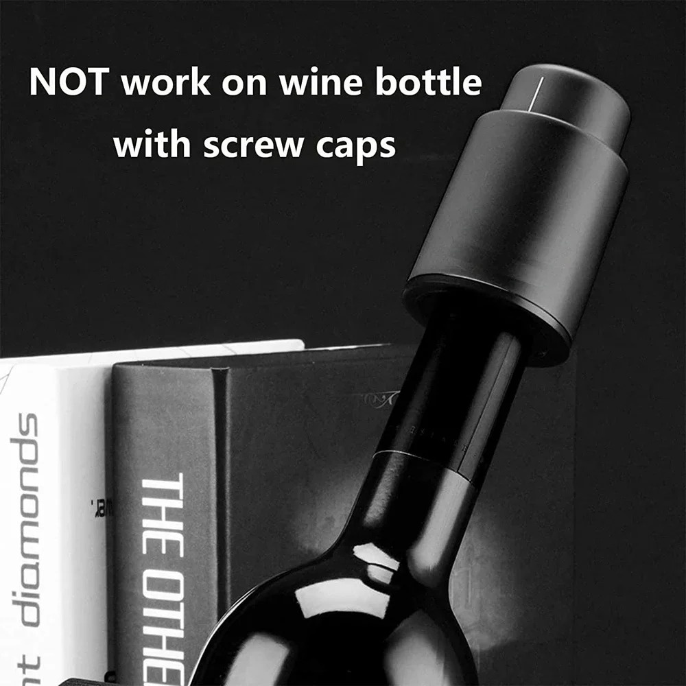 プッシュ式真空ワイン保存ストッパー、気密メモリーシール、再利 - Wine Preservation Pump のレビューと価格