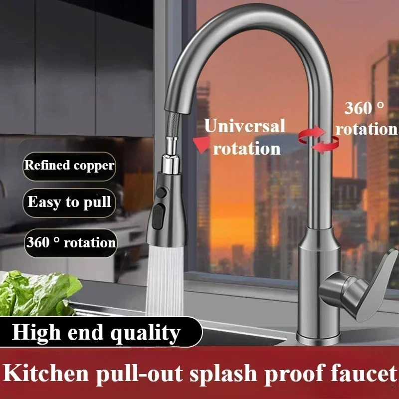 キッチン蛇口高級銅製ガンメタルグレーキッチンシンクプルアウト - Home Bar Sink のレビューと価格