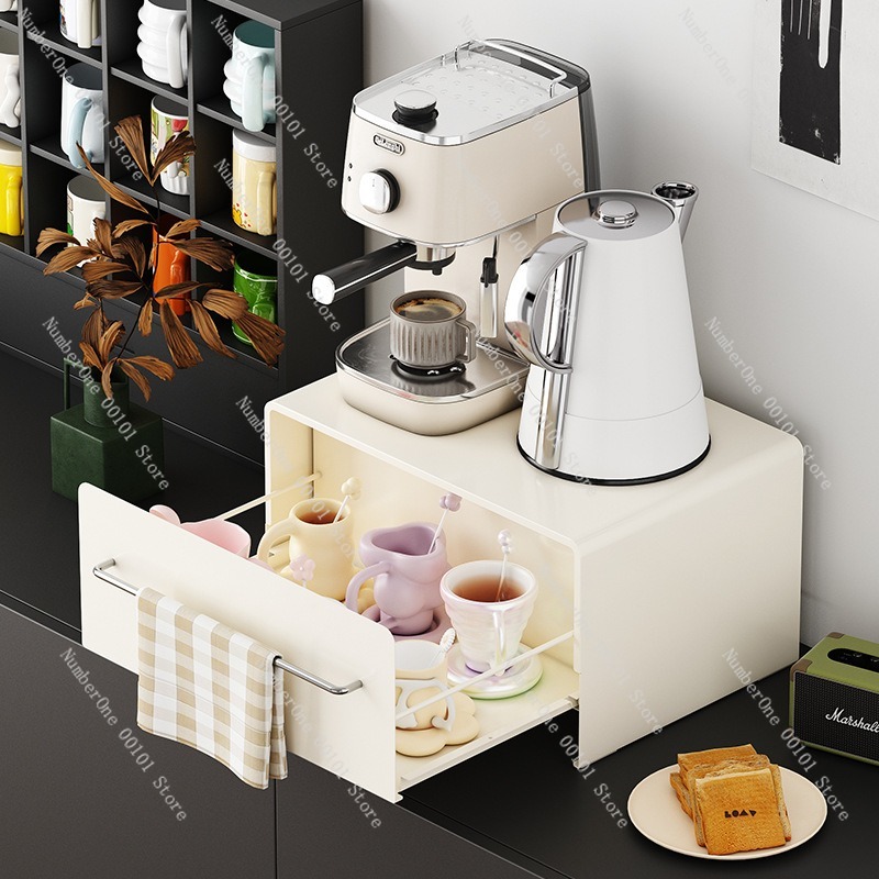 家庭用キッチン電子レンジ収納ラックコーヒーメーカーオーガナイ - Home Bar And Cabinet のレビューと価格
