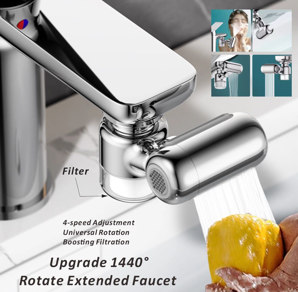 ニューメタル1440 ° ユニバーサル回転フィルター蛇口スプ - Home Bar Sink のレビューと価格