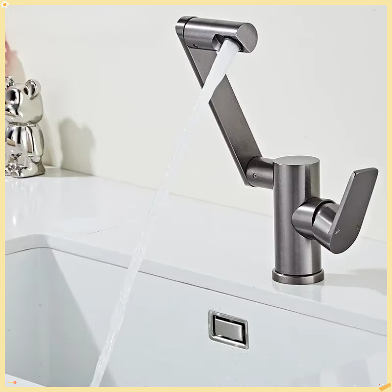 グレーのアルミ製浴室洗面台用蛇口360 °   回転式洗面台 - Home Bar Sink のレビューと価格