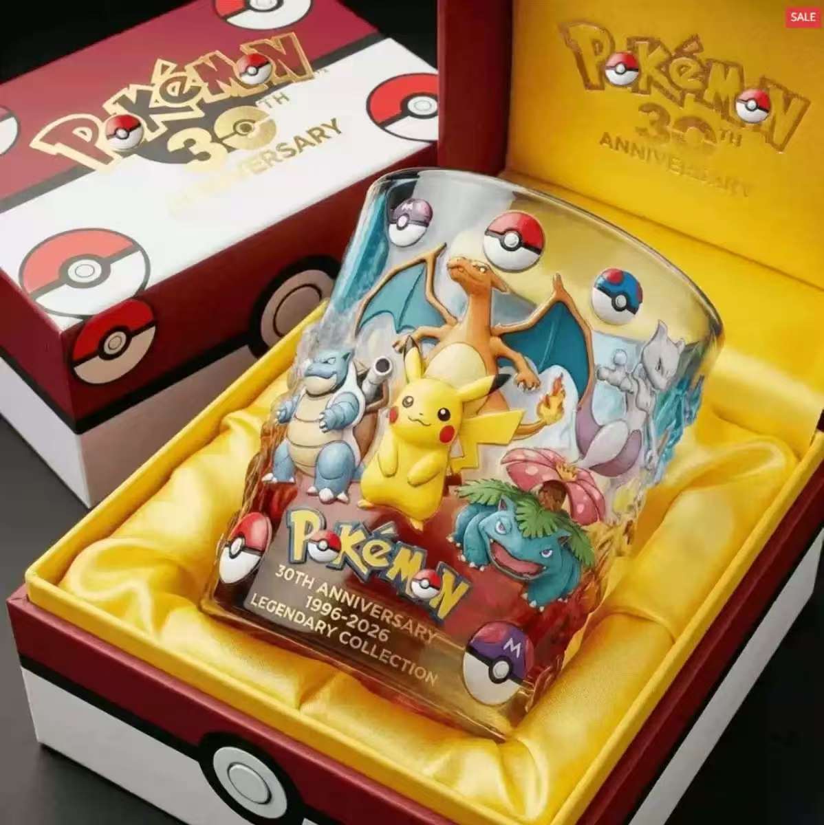 新しいポケモン30周年記念ウイスキータンブラーカップ歴史模様 - Old Fashioned Glass のレビューと価格